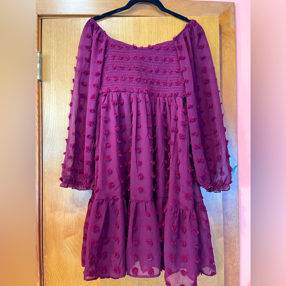 WILD 🌼 DAISY YOUTH  SIZE 12 MAROON DRESS